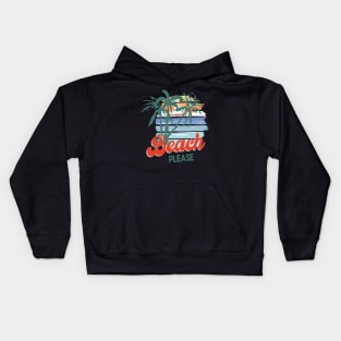 Beach Please Sublimation Design Kids Hoodie